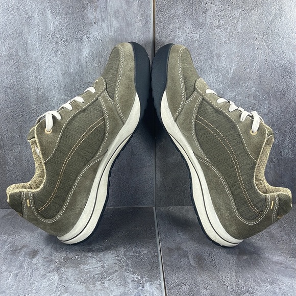 LL Bean Womens Lace Up Round Toe Olive Green Shoes Size 7.5 Sport Oxford - Picture 5 of 9